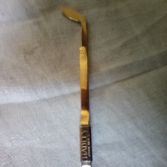 Vintage Hadley Money Clip or Tie Bar Yellow Gold Tone Made USA Golf Club - Picture 1 of 8